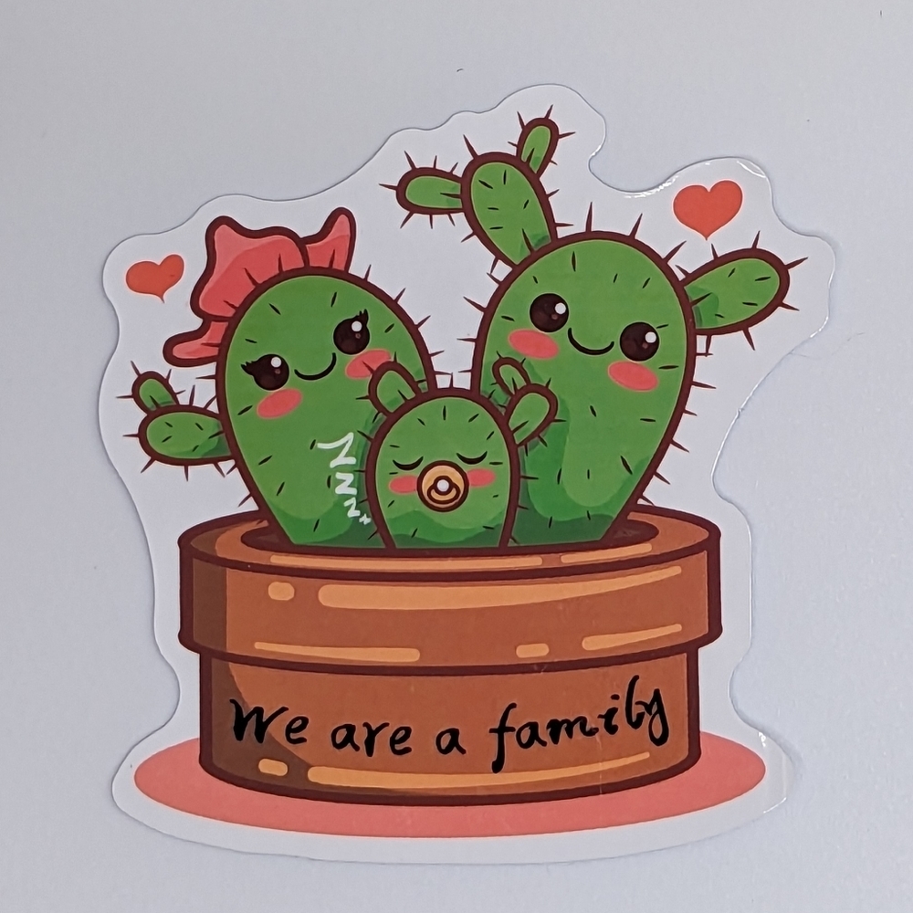 Cactus Family Sticker
